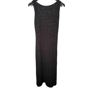 Sparkly vintage black maxi dress very 90s 
Size 14